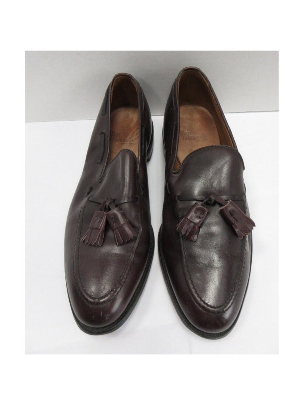 Allen Edmonds Shoes 11 C Red Grayson Tassel Loafer Leather USA *